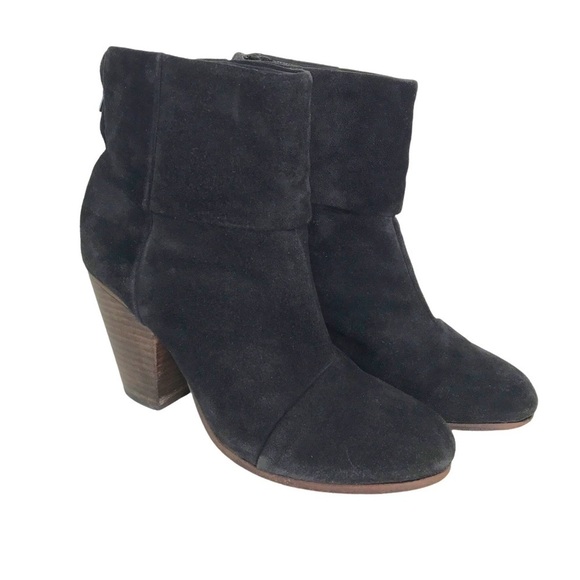 Rag & Bone Suede Leather Newbury Ankle Booties SIZE 38 - Picture 1 of 12